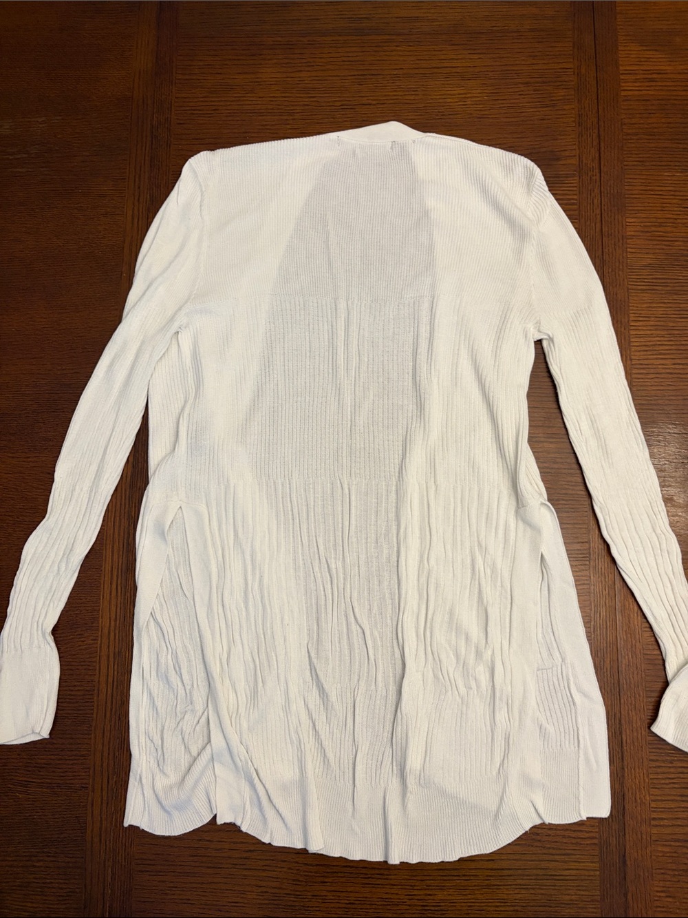 89th & Madison White Open-Front Ribbed Cardigan - Picture 4 of 4
